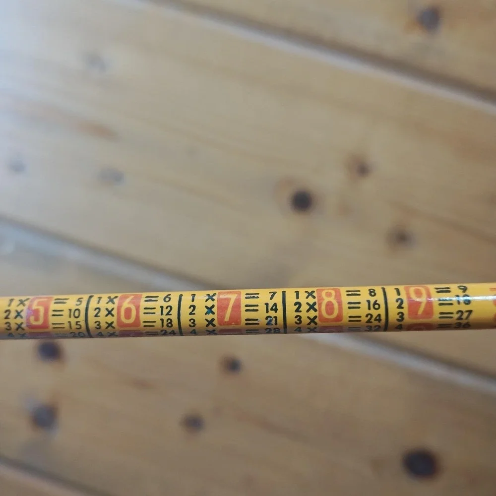Vintage 1980s 80s Unthemed Pencil Set‎ of 7 Multiplication Table Say No To Drugs